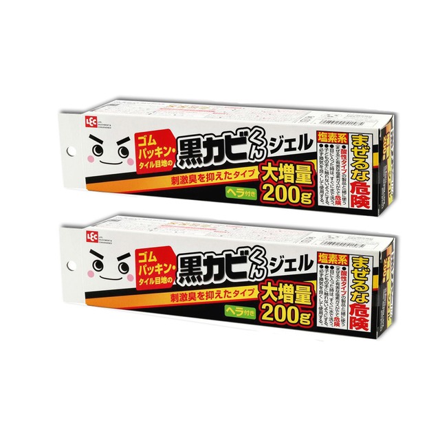 (2盒超值組) 日本LEC激落君-黑霉君鹼性凝膠除霉膏大容量200g/盒(附平鏟