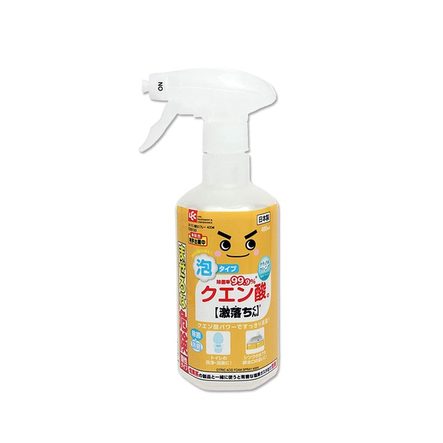 日本 LEC激落君-檸檬酸除垢消臭廚房衛浴泡沫噴霧清潔劑400ml/瓶(去除水