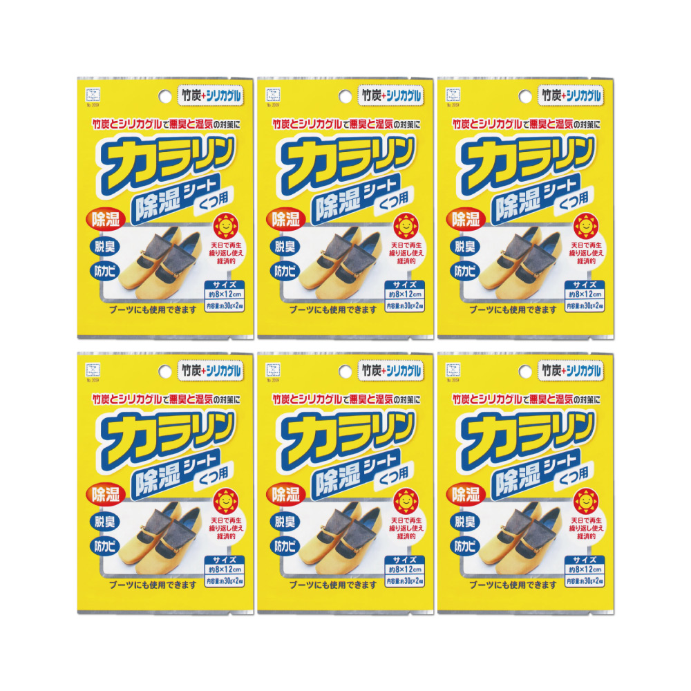 (6袋超值組)日本KOKUBO小久保-可重複使用抽屜鞋櫃衣櫥防潮除濕袋2入/袋-(