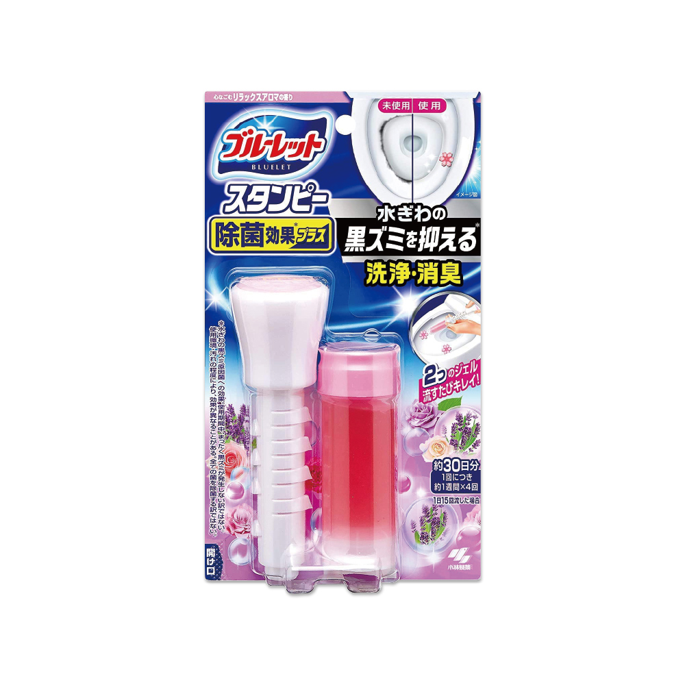 日本小林製藥 推桿式黏稠花瓣印3效合1除臭芳香馬桶清潔凝膠劑28g/盒 (可