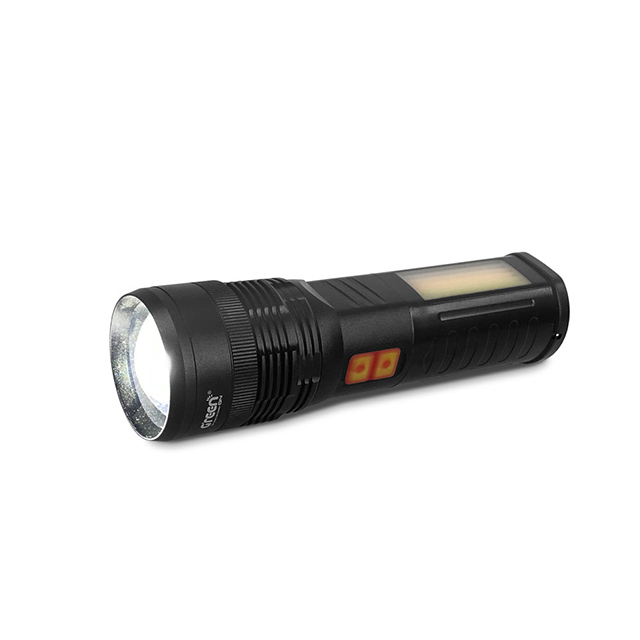GREENON 超強光複合式手電筒 P70四核高亮度LED 三色雙側燈 USB充電 強力磁鐵