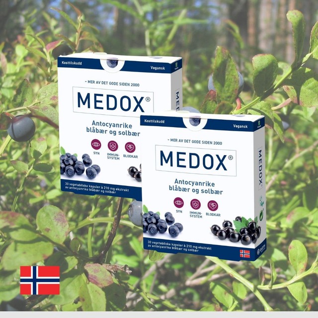 【MEDOX 莓達斯藍莓花青素膠囊】挪威原裝進口 兩盒優惠組合