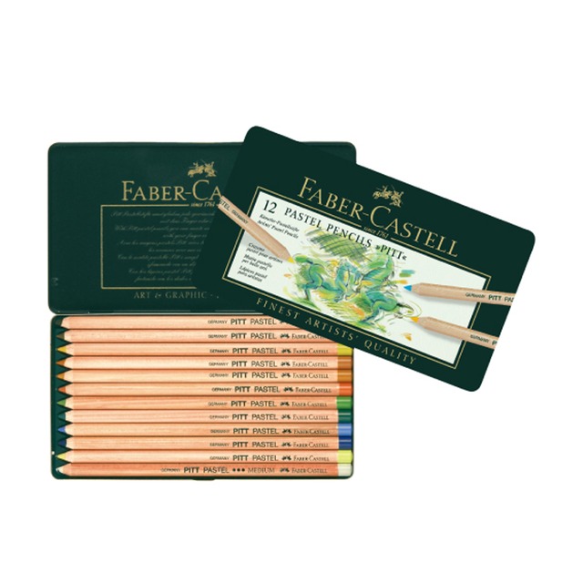 【Faber-Castell】輝柏 PITT粉彩色鉛筆 12色/盒 112112