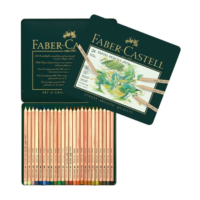 【Faber-Castell】輝柏 PITT粉彩色鉛筆 24色/盒 112124