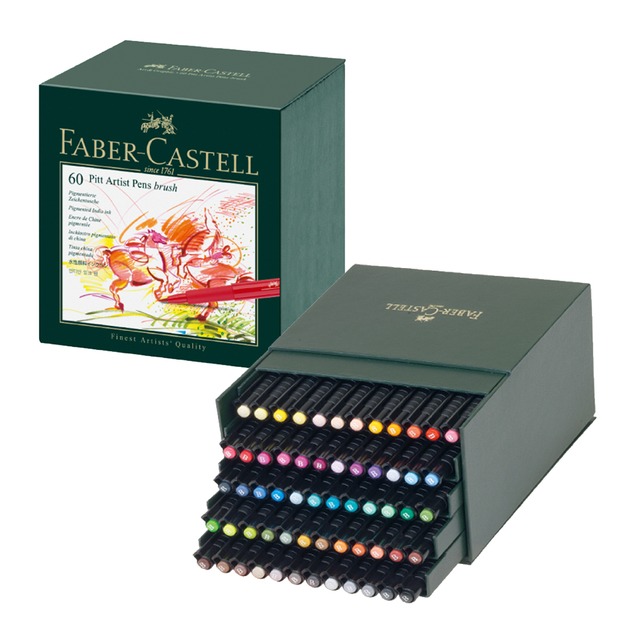 【Faber-Castell】輝柏 PITT藝術筆精裝版 60色/盒 167150