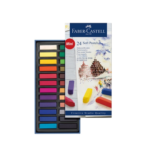 【Faber-Castell】輝柏 創意工坊軟性粉彩條 24色/盒 128224