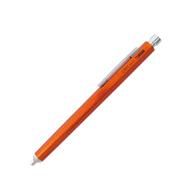【日本OHTO】0.7mm油性原字筆(橘色) 可替換筆芯 金屬筆桿原字筆