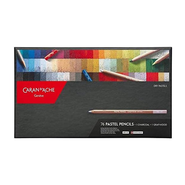 CARAN d'ACHE 瑞士卡達 專家級粉彩鉛筆 76色 /盒 788.376