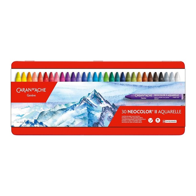CARAN d'ACHE 瑞士卡達 專業級水溶性蠟筆 30色/盒 7500.330