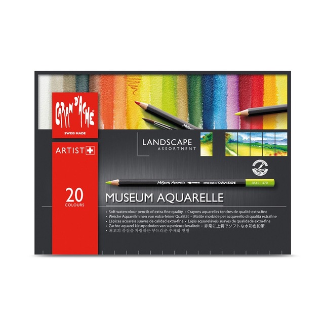CARAN d'ACHE 瑞士卡達博物館級水溶性色鉛 風景20色 3510.420