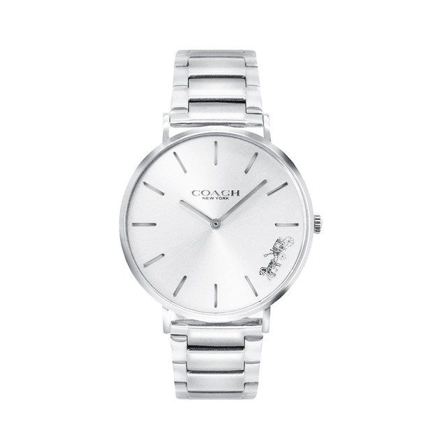 【COACH】銀色系 小馬車 鋼帶腕錶 女錶 手錶(14503344)