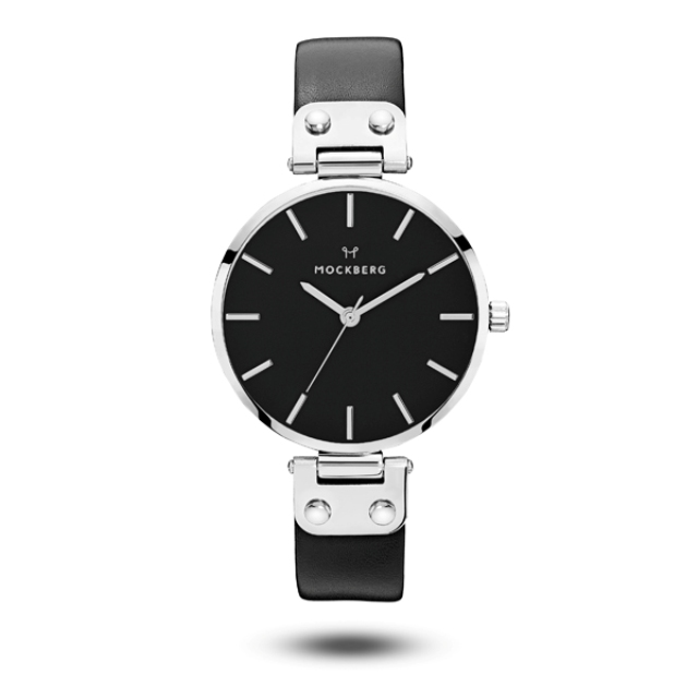 MOCKBERG瑞典設計師品牌手錶 女錶 MO111-ASTRID BLACK 黑面 銀指針 銀刻度