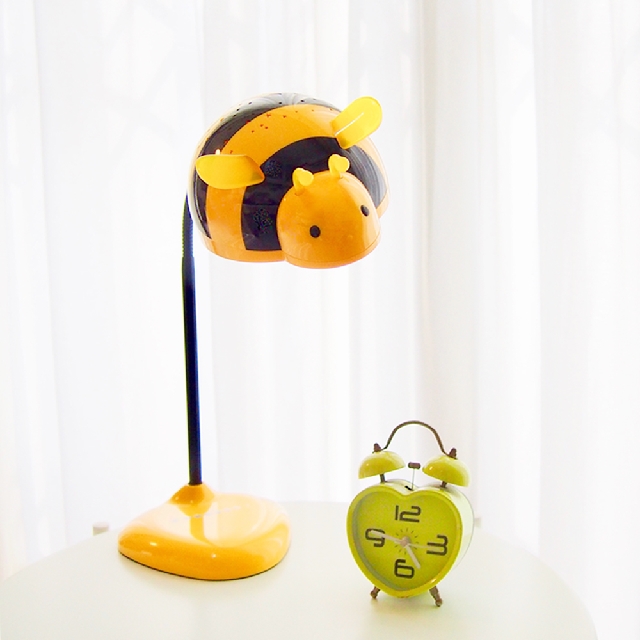 Lumitusi星空檯燈-小蜜蜂雙用LED閱讀檯燈-兼具檯燈調光記憶及星星夜燈投