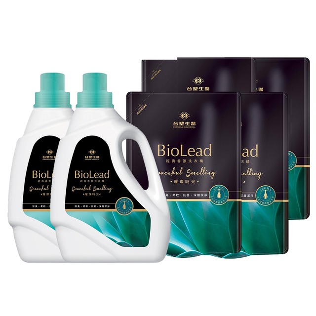 《台塑生醫》BioLead 經典香氛洗衣精 璀璨時光*(2瓶+4包)