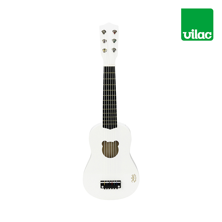 【法國 Vilac】樂器系列 白色吉他