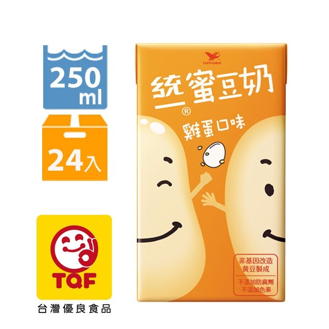 《統一》蜜豆奶-雞蛋口味(24入/箱)