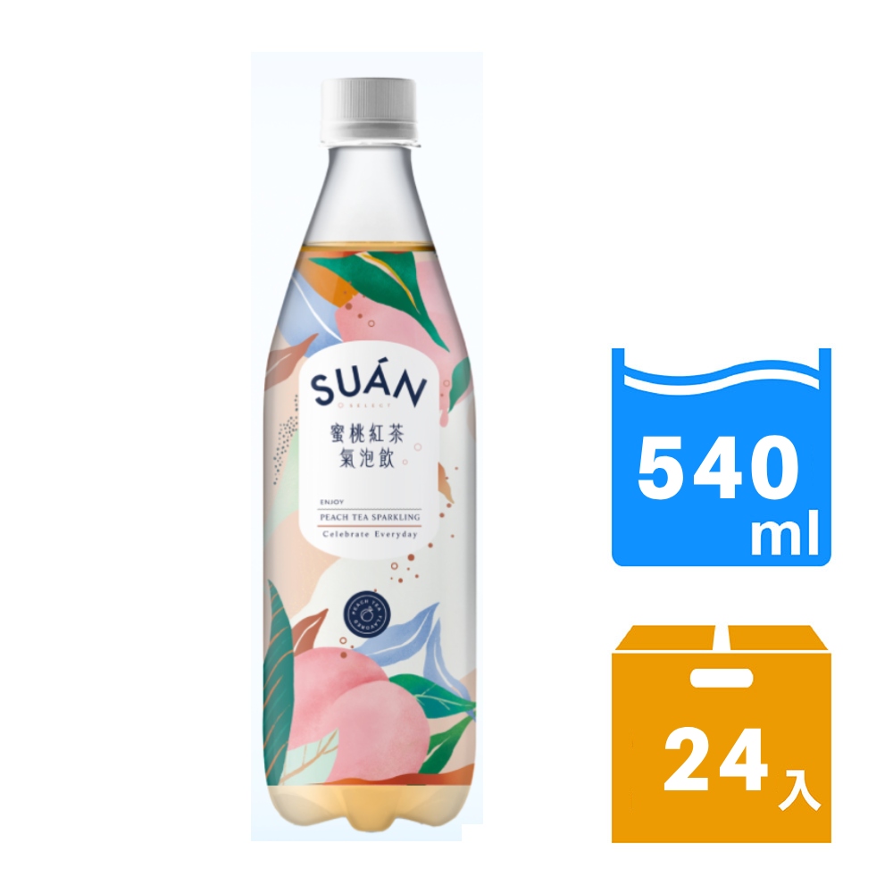 究•選SUAN 氣泡蜜桃紅茶540ml(24入/箱)