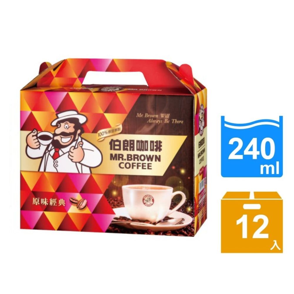 金車 伯朗咖啡禮盒240ml-12罐/盒
