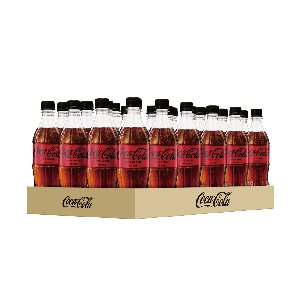 【Coca-Cola 可口可樂ZERO SUGAR】無糖零卡寶特瓶600ml (24入/箱)(無糖)