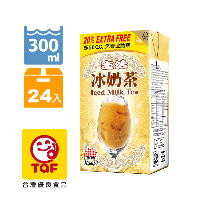 生活飲料-冰奶茶300ccX24入 Milk Tea