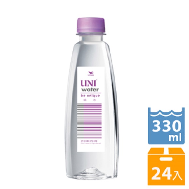 統一《UNI water》純水330ml (24入/箱)