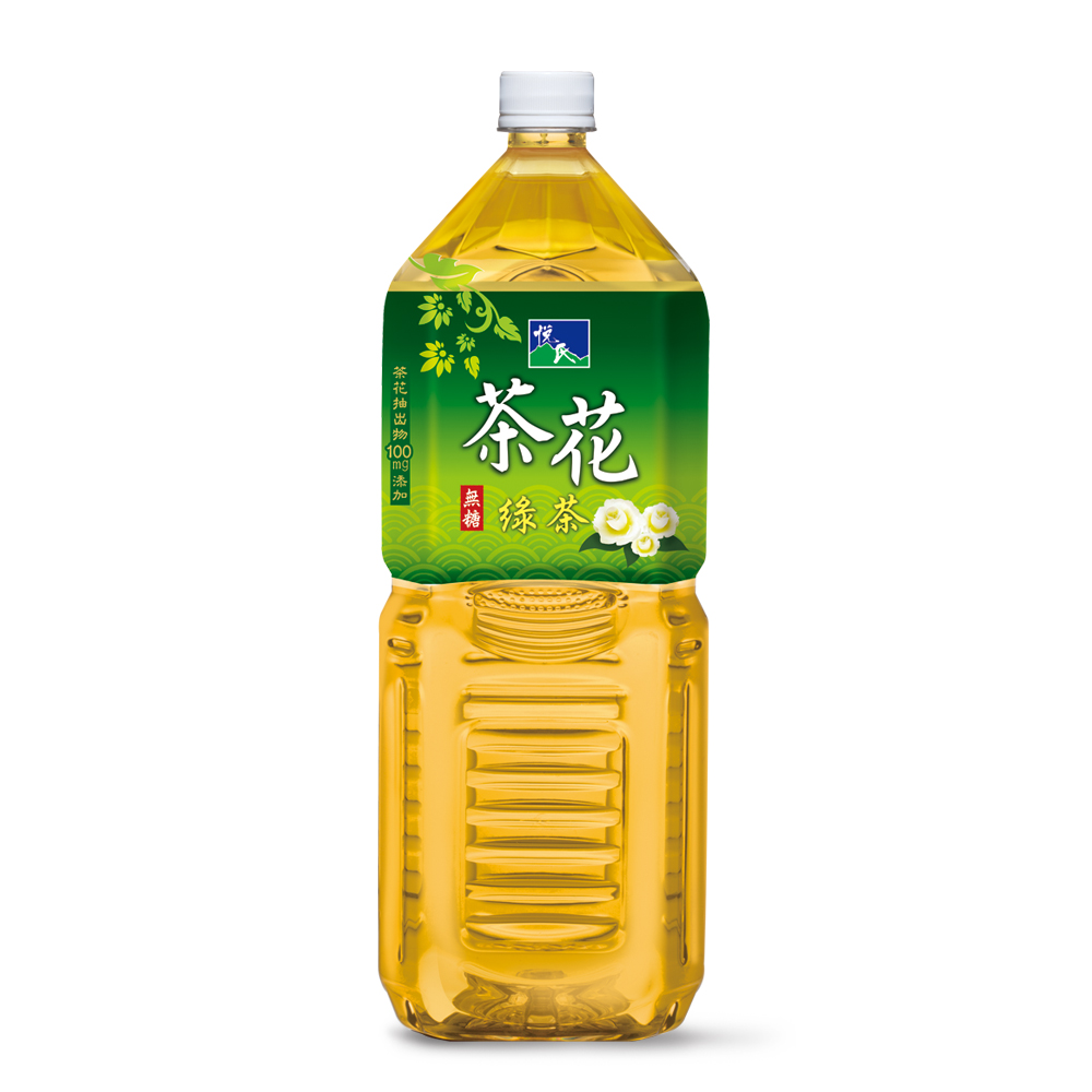 《悅氏》茶花綠茶-無糖2000ml(8瓶/箱)