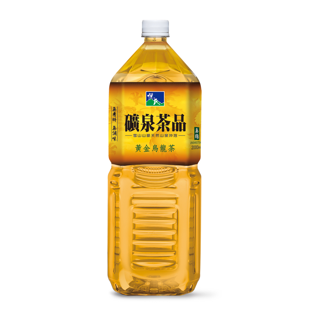 《悅氏》黃金烏龍茶-無糖2000ml(8瓶/箱)