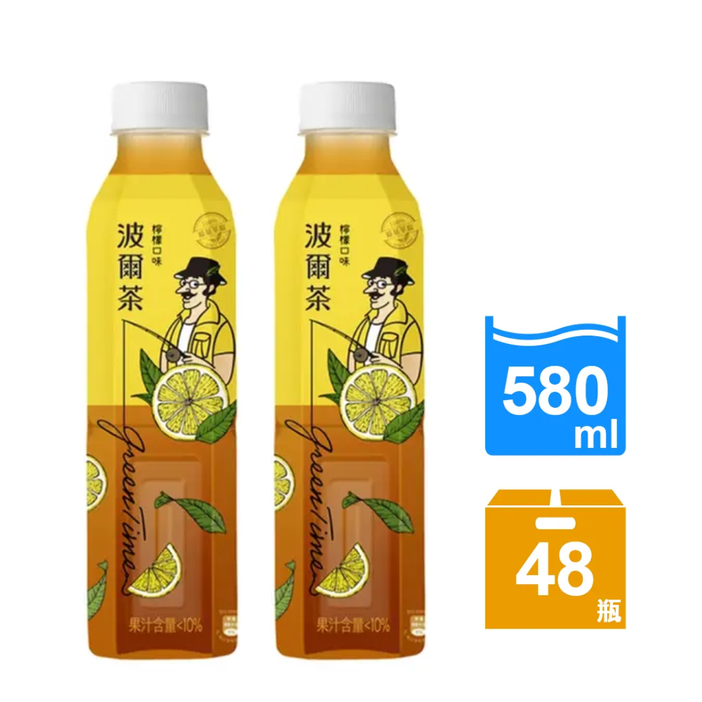 《金車波爾茶》波爾茶-檸檬口味580ml-24罐x2箱