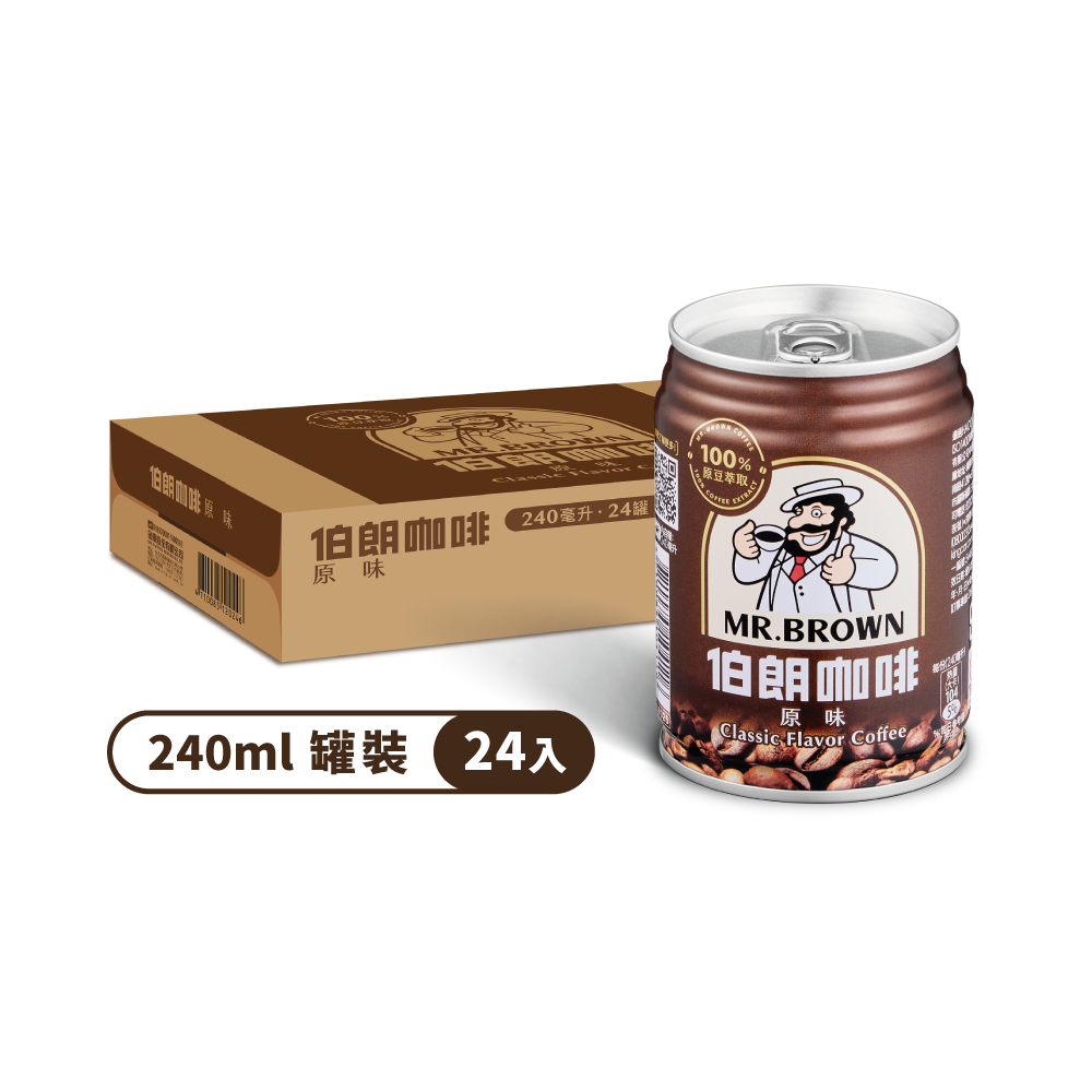 金車 伯朗咖啡240ml(24罐/箱)