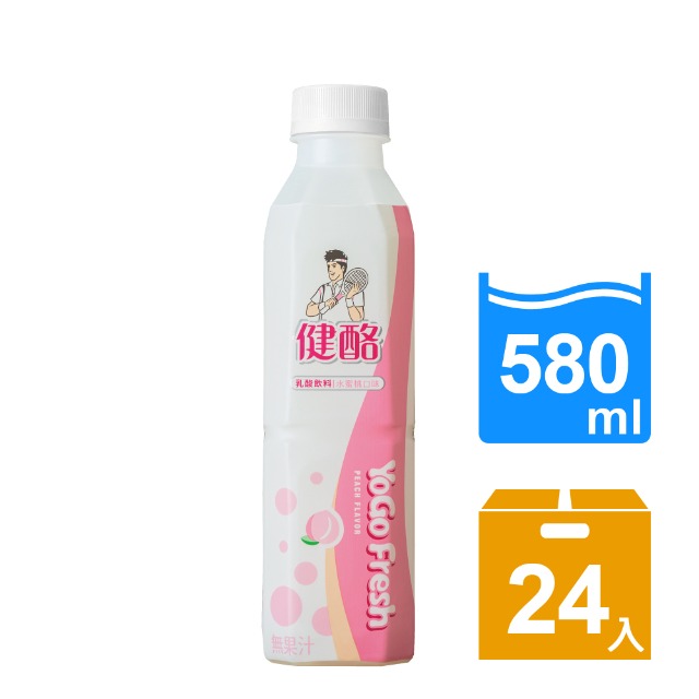 【金車】健酪乳酸飲料-水蜜桃口味580ml-24瓶/箱