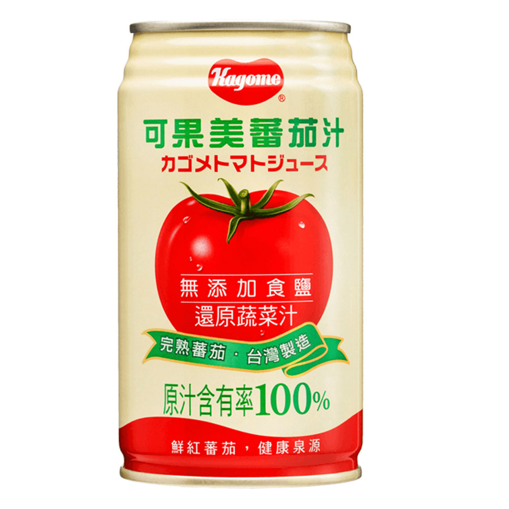 可果美100% 無鹽蕃茄汁340ml(24入x2箱)