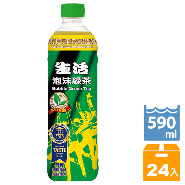 《生活》泡沫綠茶 590ml(24入)