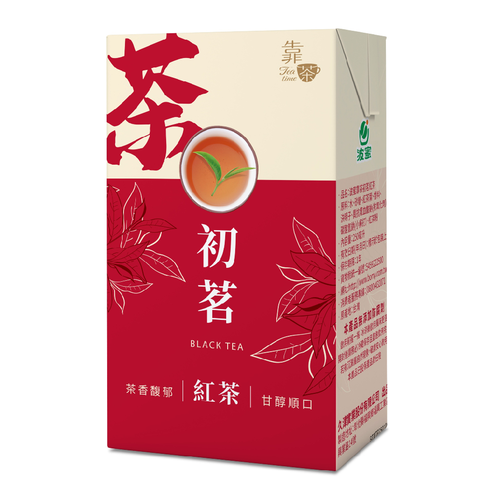 波蜜靠茶初茗紅茶250ml(24入/箱)