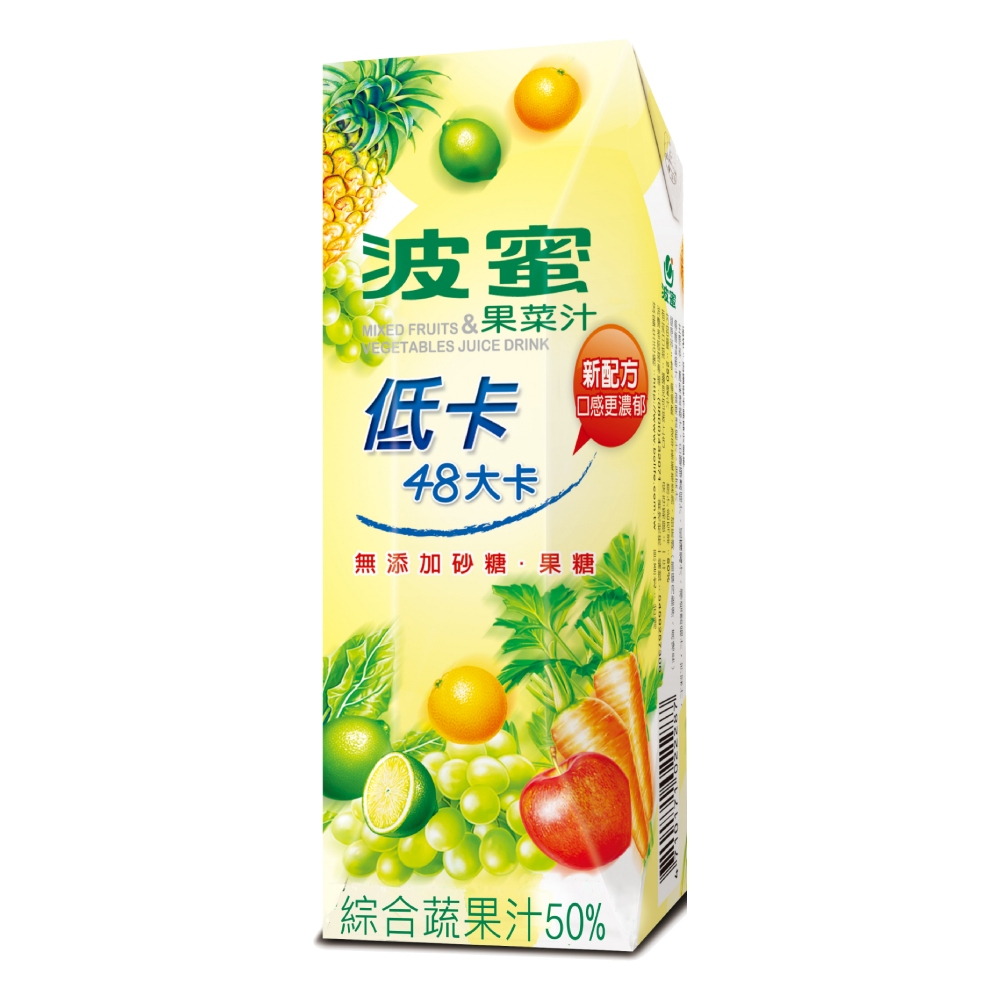 波蜜低卡果菜汁250ml (18入/箱)
