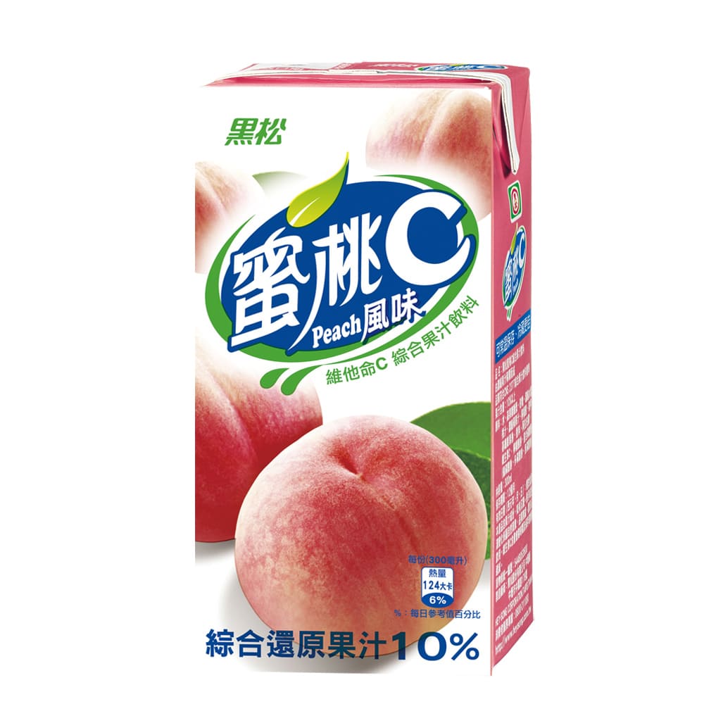黑松蜜桃C 綜合果汁飲料300ml (24入/箱)