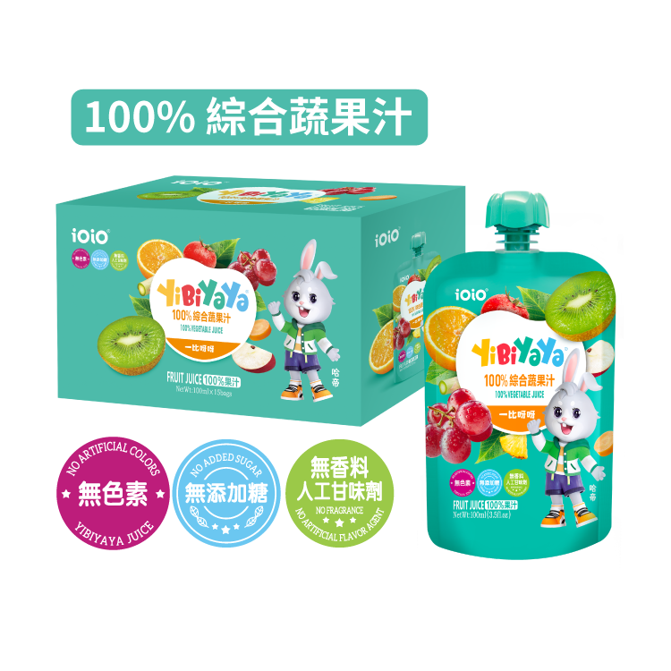 YiBiYaYa 100%綜合蔬果汁100ML(15入/組)