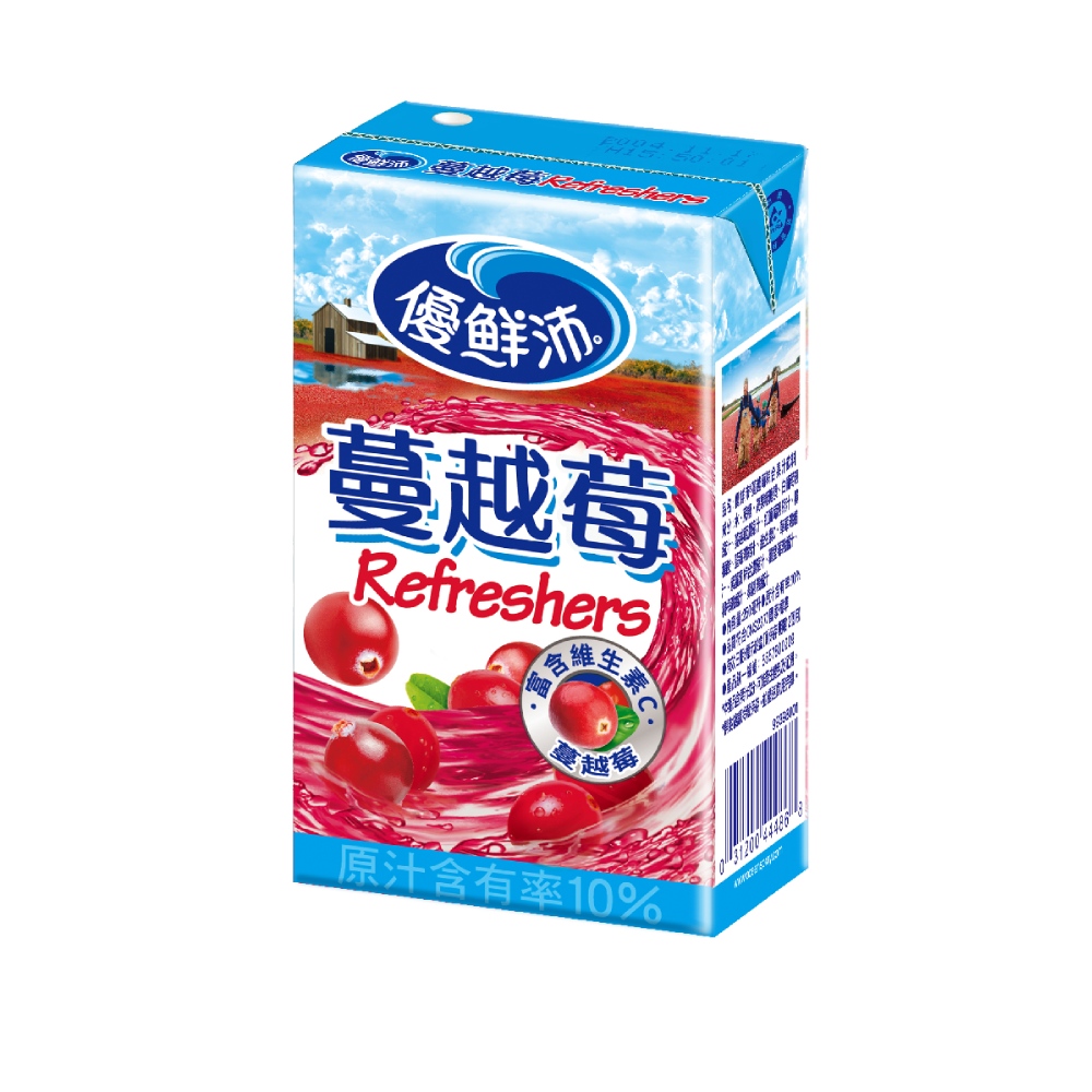 優鮮沛蔓越莓綜合果汁(250ml/24入)x2箱