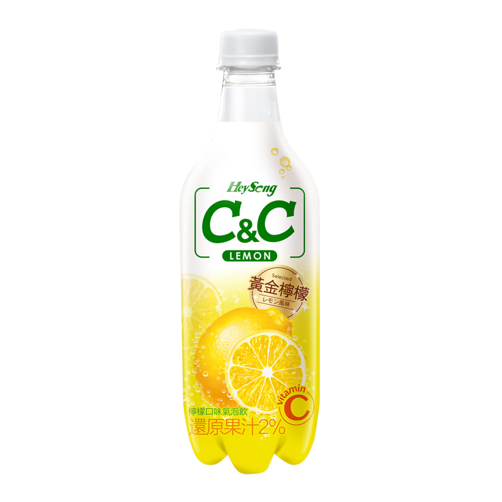 黑松汽水C&C氣泡飲料-檸檬口味 500ml(24入/箱)