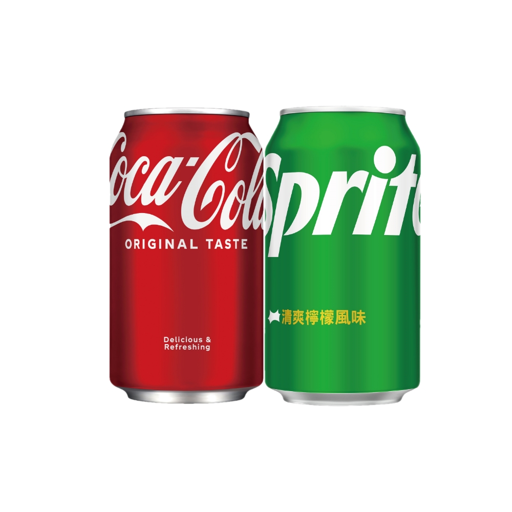 【Coca-Cola 可口可樂】/【Sprite 雪碧】易開罐330ml (24入/箱)(口味任選)x4