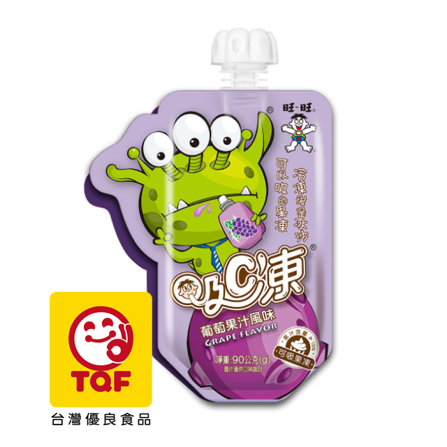 【旺旺】吸C凍可吸果凍(葡萄果汁風味)-90gX6包/盒
