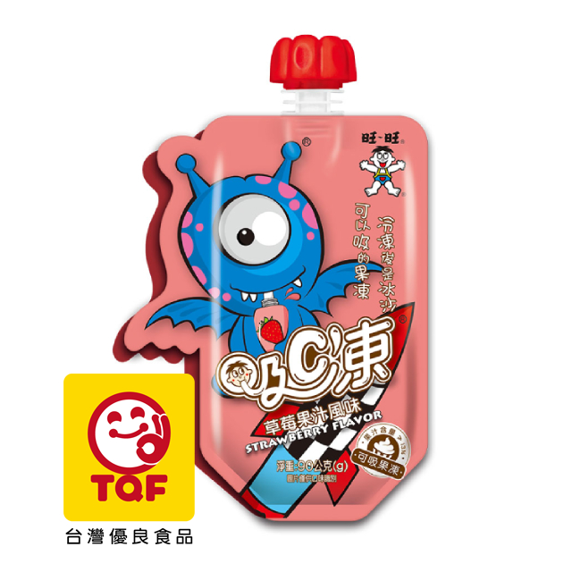 【旺旺】吸C凍可吸果凍(草莓果汁風味)-90gX6包/盒
