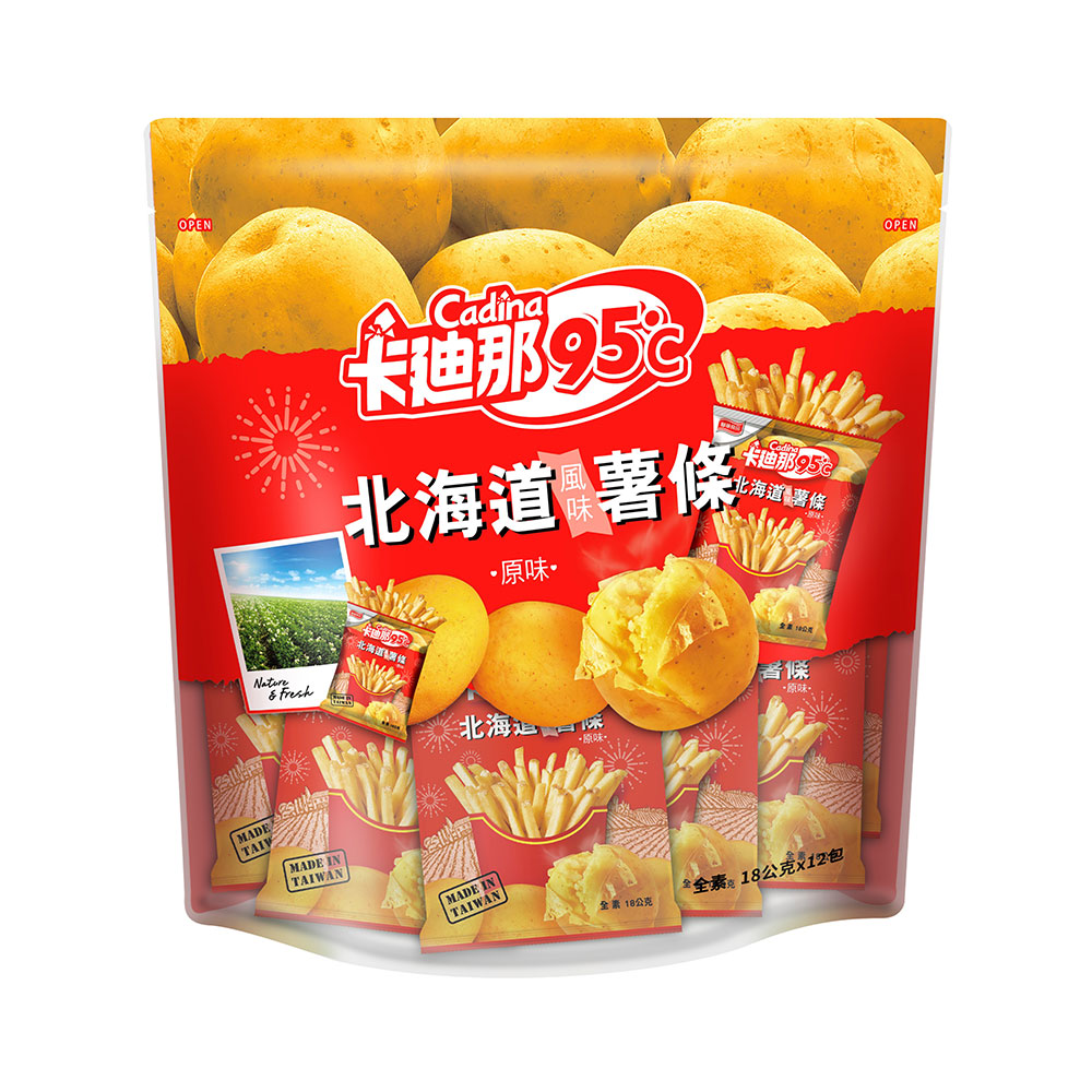 卡迪那95℃-北海道風味薯條-原味量販袋(18gx12包)