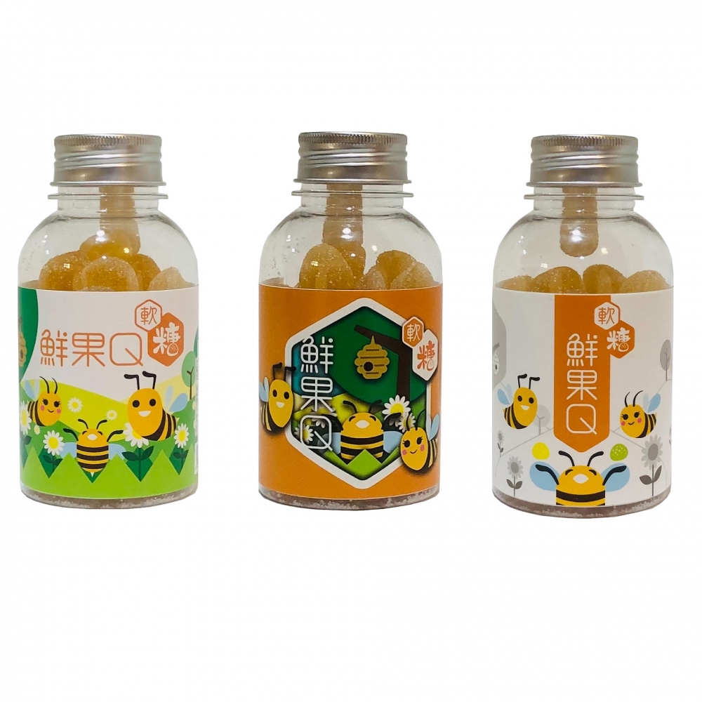 鮮果Q-蜂蜜綜合水果軟糖|蜜蜂家族(3入)