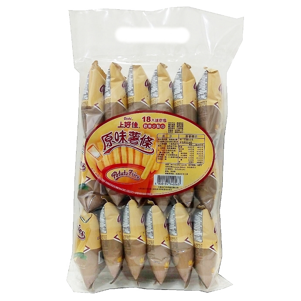 上好佳 原味薯條 90g(18小包) x3