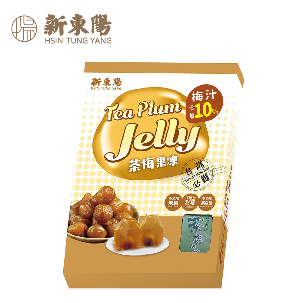 【新東陽】台灣果品茶梅果凍500g，兩件組(附提袋)