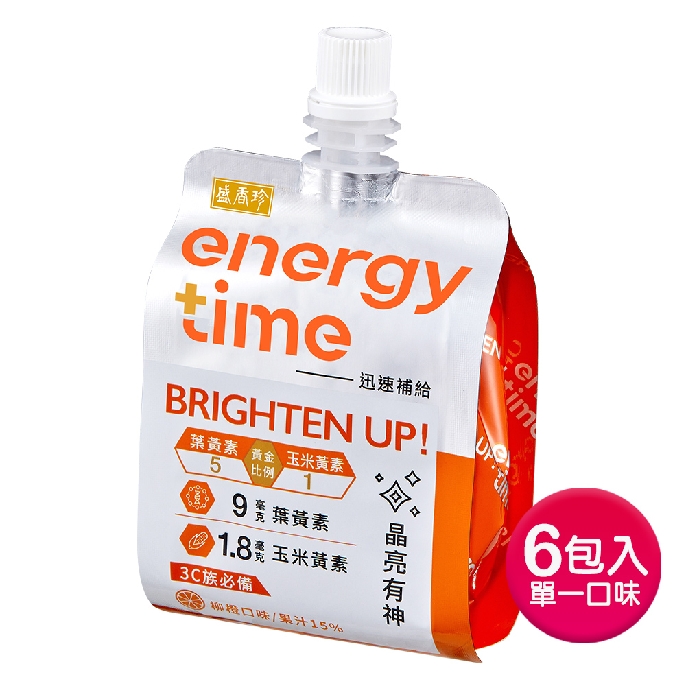 【盛香珍】Energy Time(晶亮有神)-柳橙180gX6包/盒