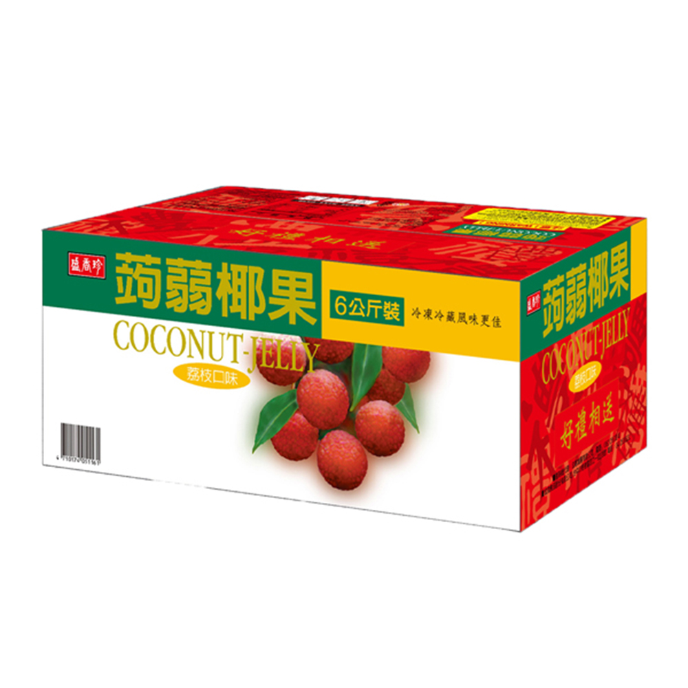 盛香珍 蒟蒻椰果(荔枝口味)6kg/箱