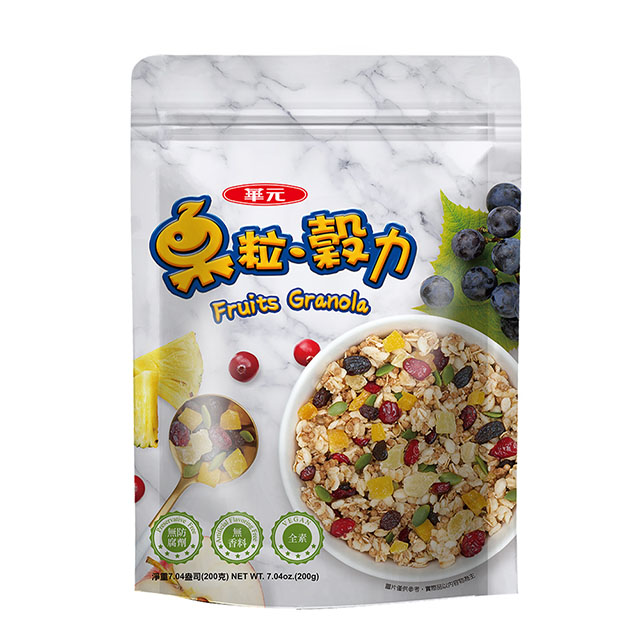 【華元】果粒穀力200g(夾鏈袋設計/大果粒榖片/營養早餐補充)