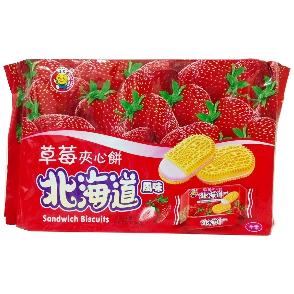 北海道 草莓味夾心餅 360g