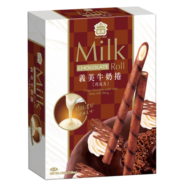 義美 牛奶卷-巧克力口味215g x5盒